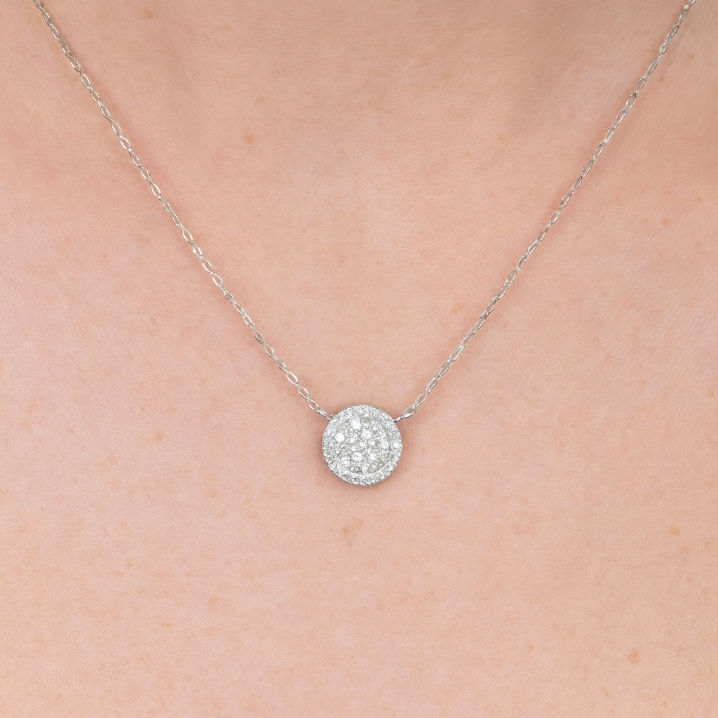 Collar Diamantes - Oro Blanco 18kt