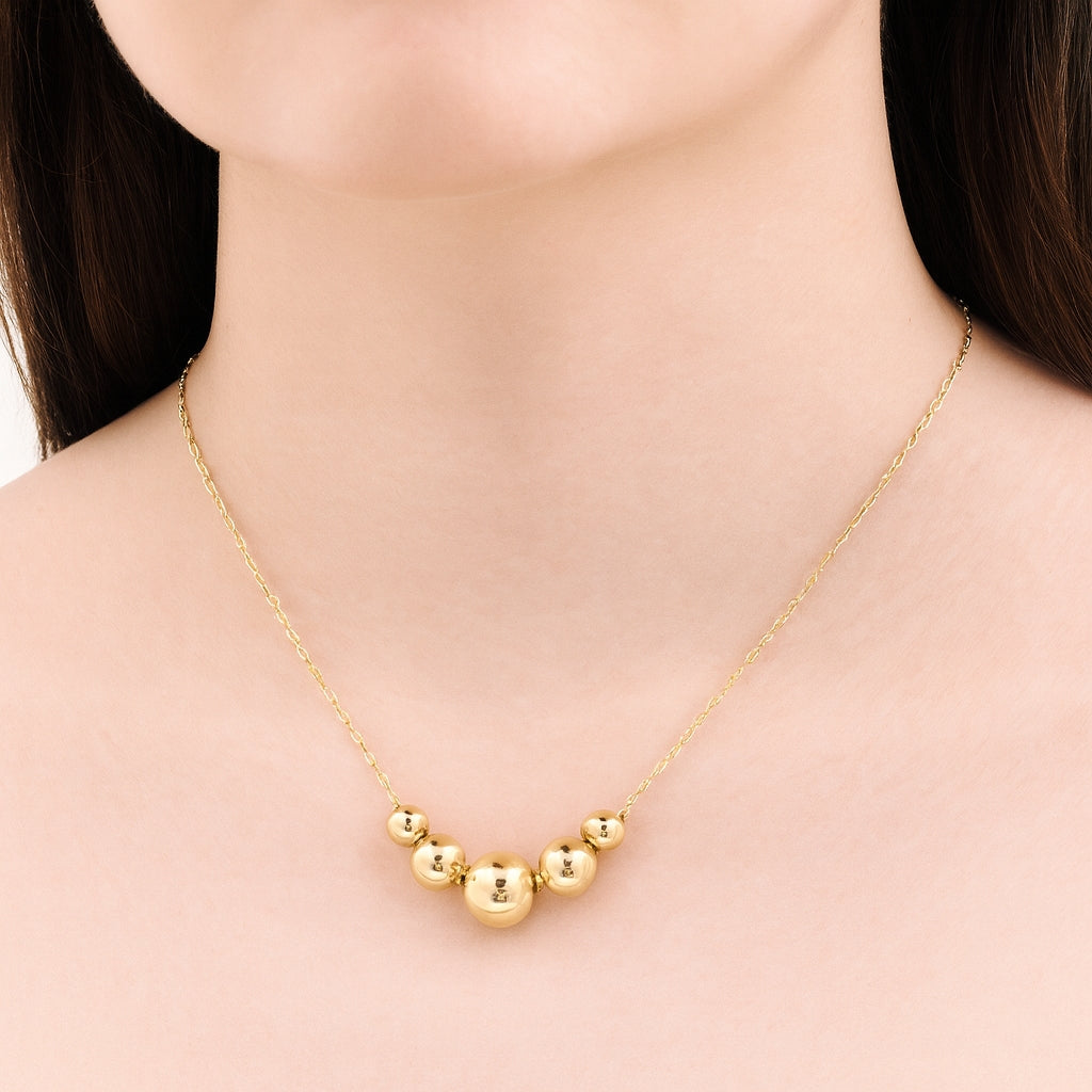 Collar Bolitas - Oro Amarillo 18kt