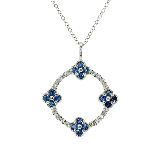 Colgante Zarifos y Diamantes - Oro  Blanco 14kt