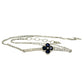 Pulsera Zafiros y Diamantes - Oro Blanco 14kt