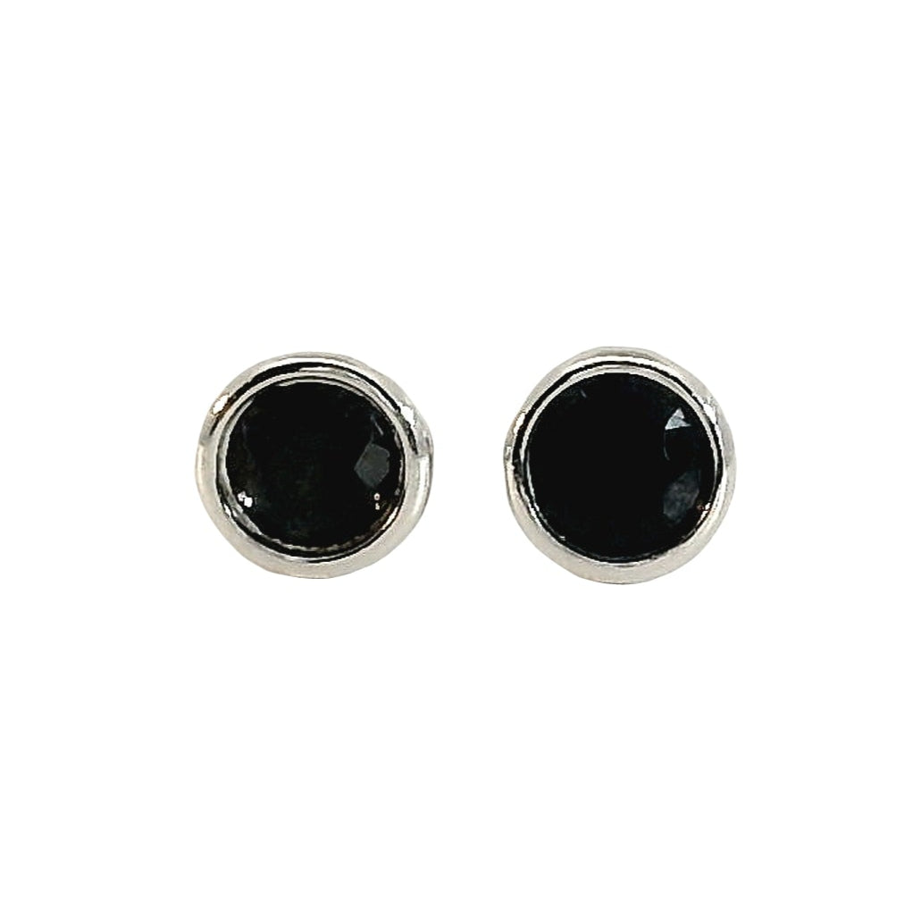 Aros Zafiros - Oro Blanco 14kt