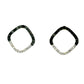 Aros Diamantes Negros - Oro Blanco 14kt