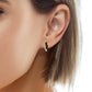Aros Diamantes Negros - Oro Blanco 14kt