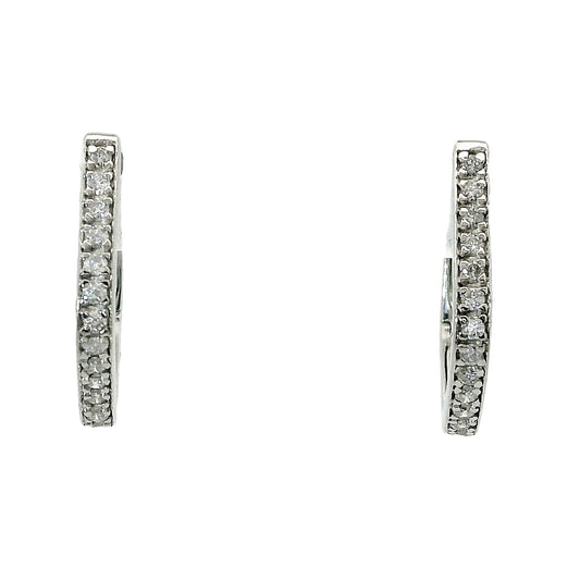 Aros Argolla Diamantes - Oro Blanco 14kt