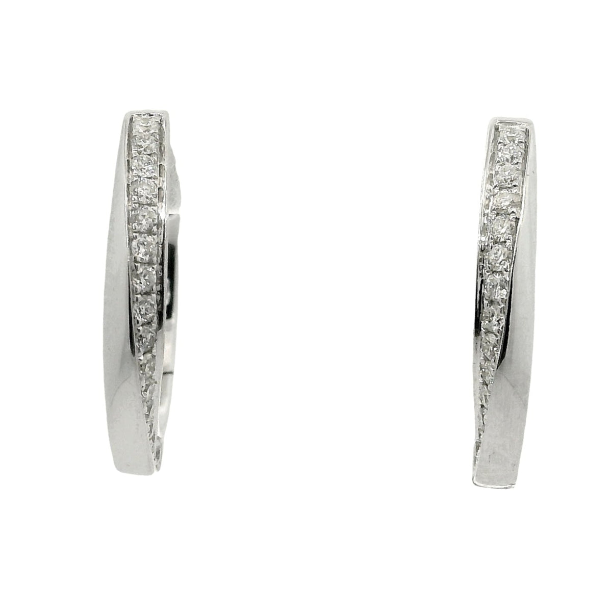 Argollas con Diamantes - Oro Blanco 14kt
