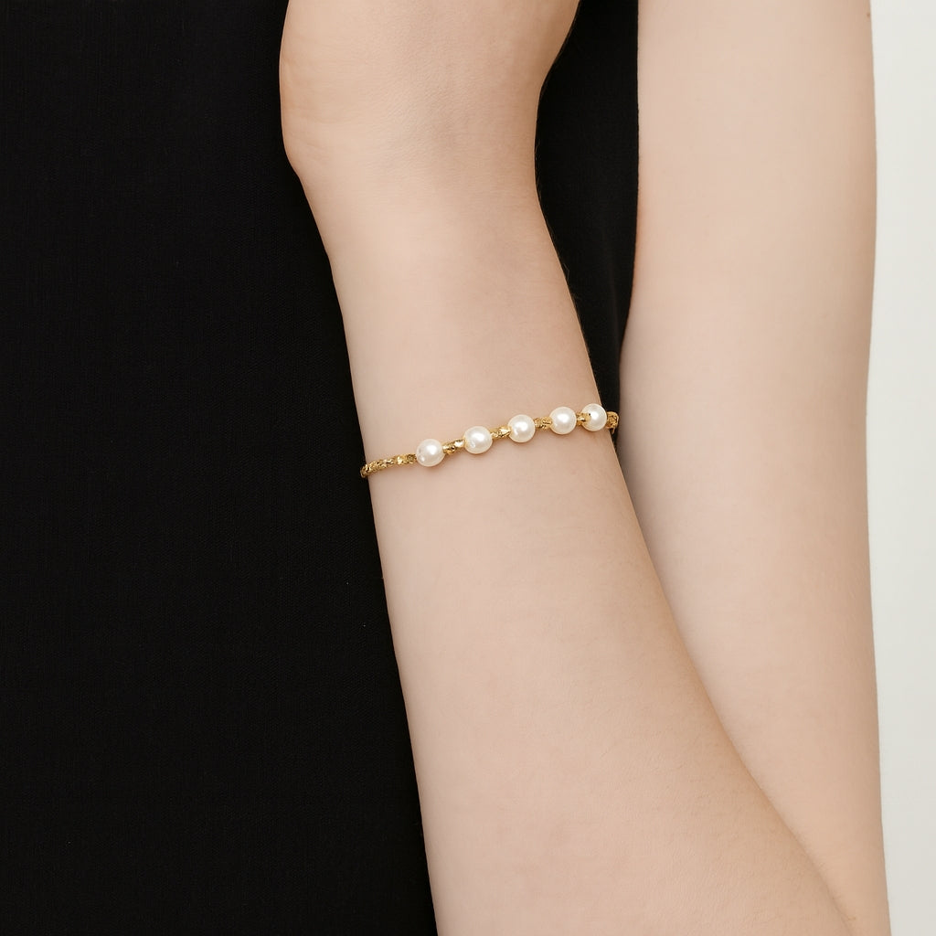Pulsera Perlas Akoya - Oro Amarillo 18kt
