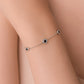 Pulsera Zafiros y Diamantes - Oro Blanco 18kt