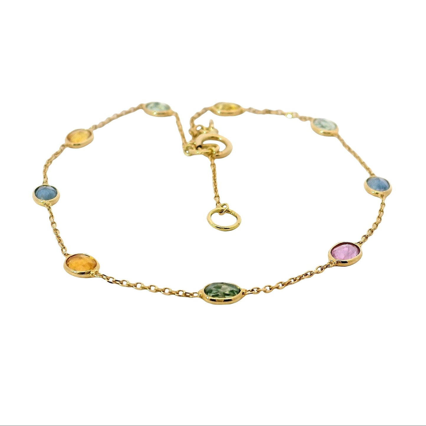 Pulsera Topacios y Turmalinas - Oro Amarillo 18kt