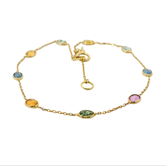 Pulsera Topacios y Turmalinas - Oro Amarillo 18kt