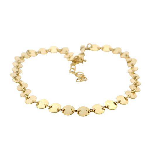 Pulsera Discos - Oro Amarillo 14kt