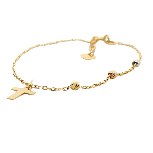 Pulsera Cruz - Oro Amarillo 18kt