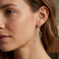 Aros con Diamantes - Oro Blanco 14kt