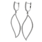 Aros con Diamantes - Oro Blanco 14kt