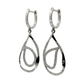Aros con Diamantes - Oro Blanco 14kt