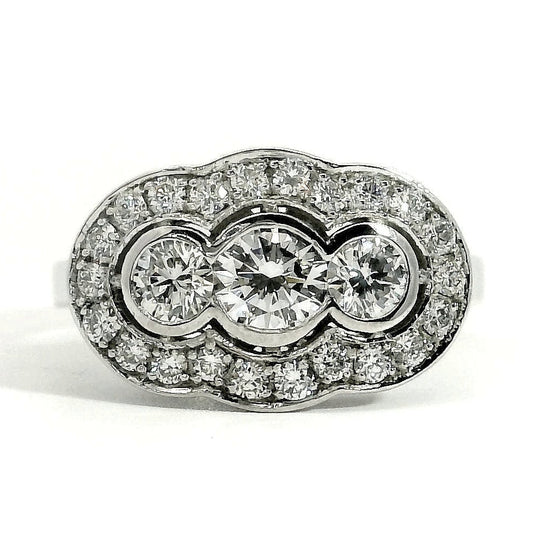 Anillo Compromiso Diamantes GIA - Oro Blanco 18kt