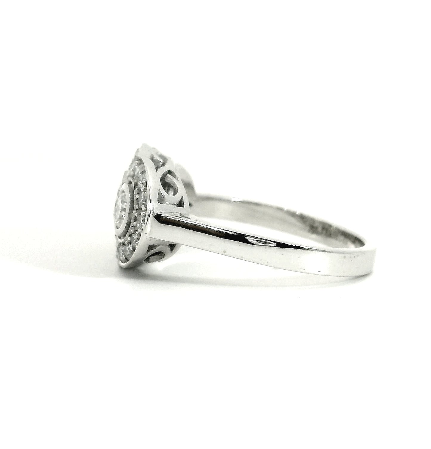 Anillo Compromiso Diamantes GIA - Oro Blanco 18kt