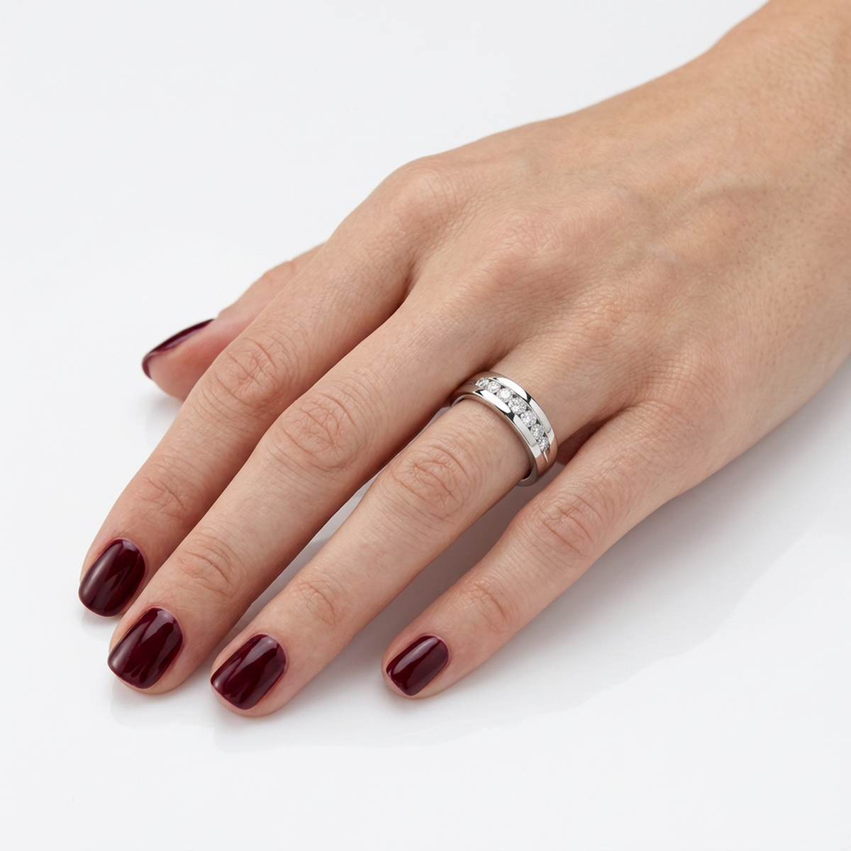 Anillo Compromiso Diamantes - Oro Blanco 18kt