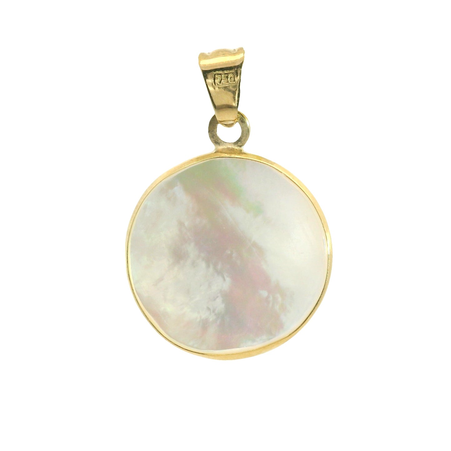 Medalla Virgen Niña - Nácar y Oro Amarillo 18kt