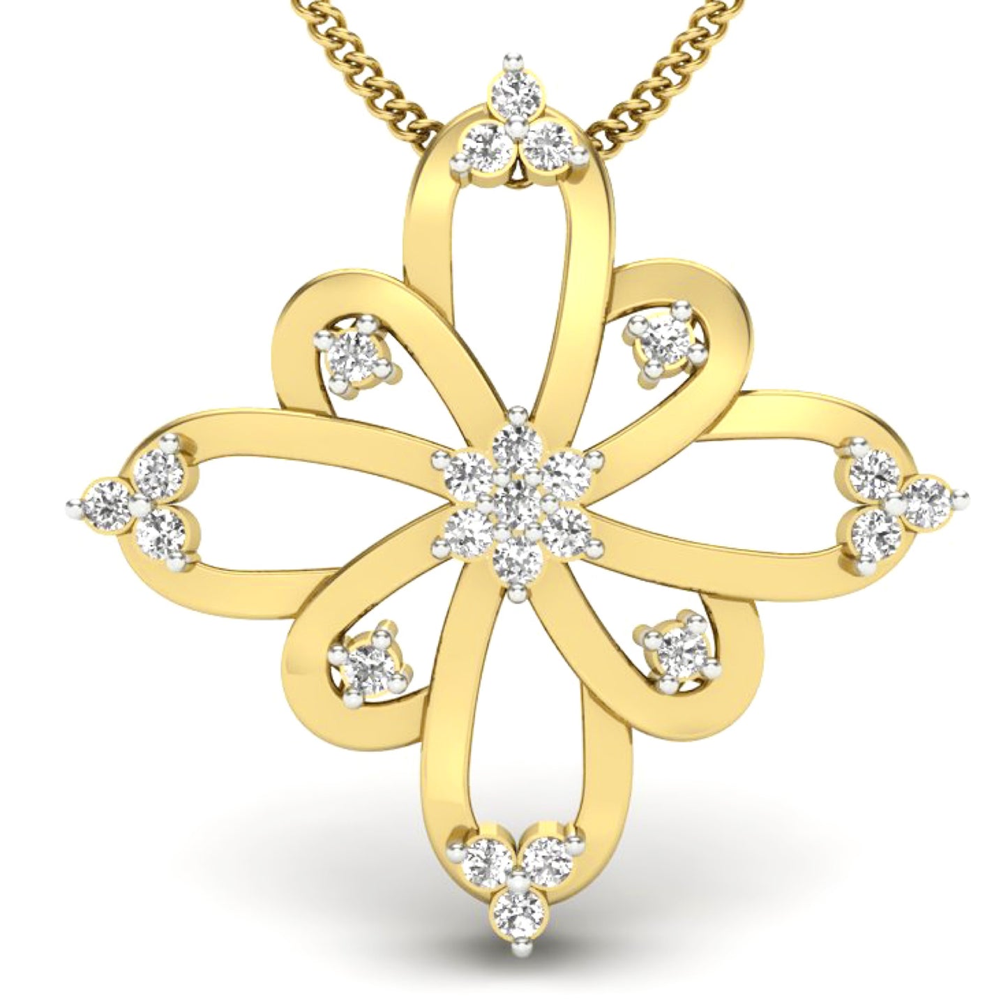 Colgante Diamantes - Oro Amarillo 18kt