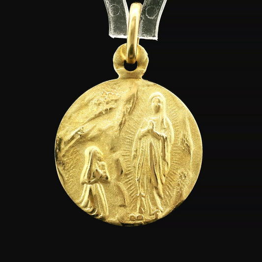 Medalla Virgen de Lourdes - Oro Amarillo 18kt