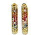 Aros Argolla Zafiros Colores y Diamante - Oro Amarillo 18kt