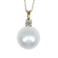 Colgante Perla Akoya y Diamante - Oro Amarillo 18kt