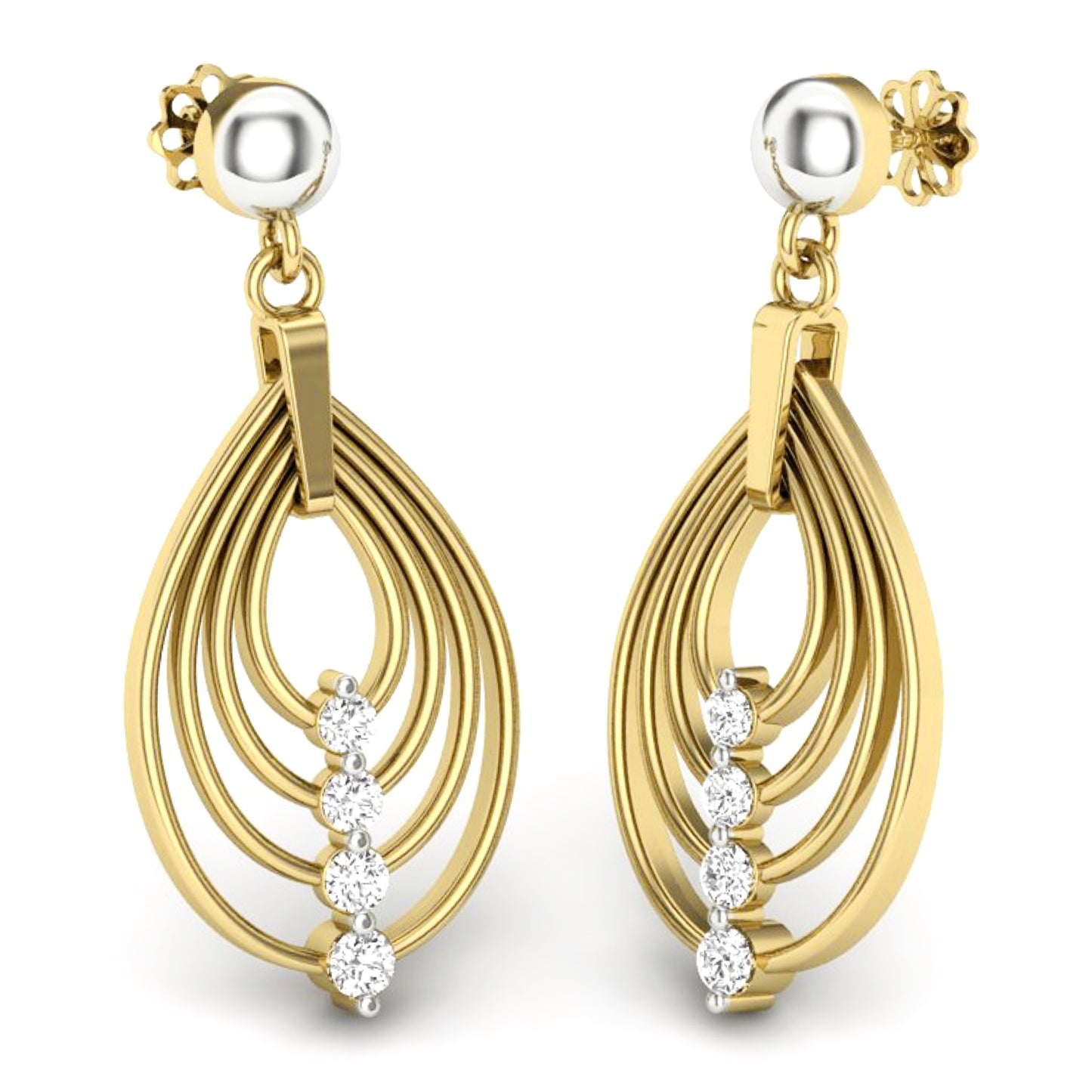 Aros Diamantes - Oro Amarillo 18kt