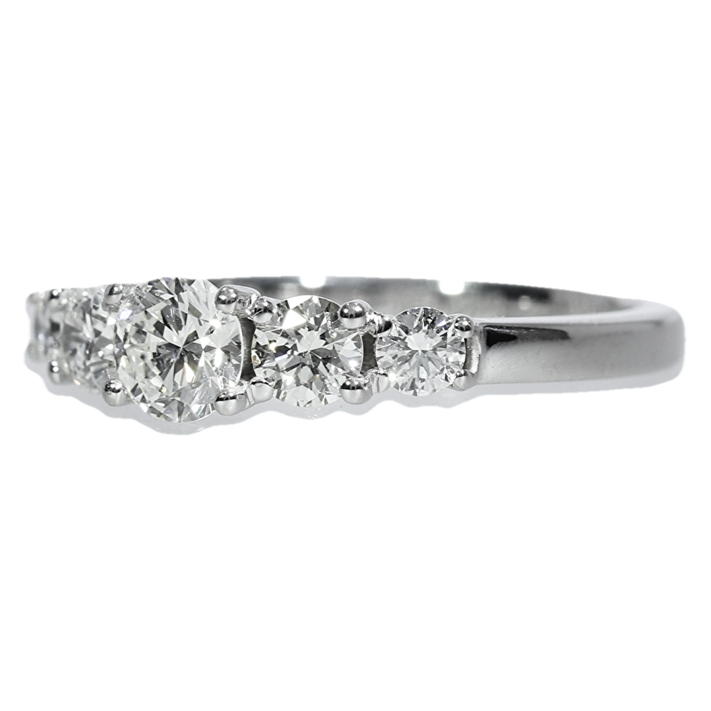 Anillo Quintillo Diamante GIA - Oro Blanco 18kt