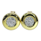 Aros Botón Diamantes - Oro Amarillo 18kt