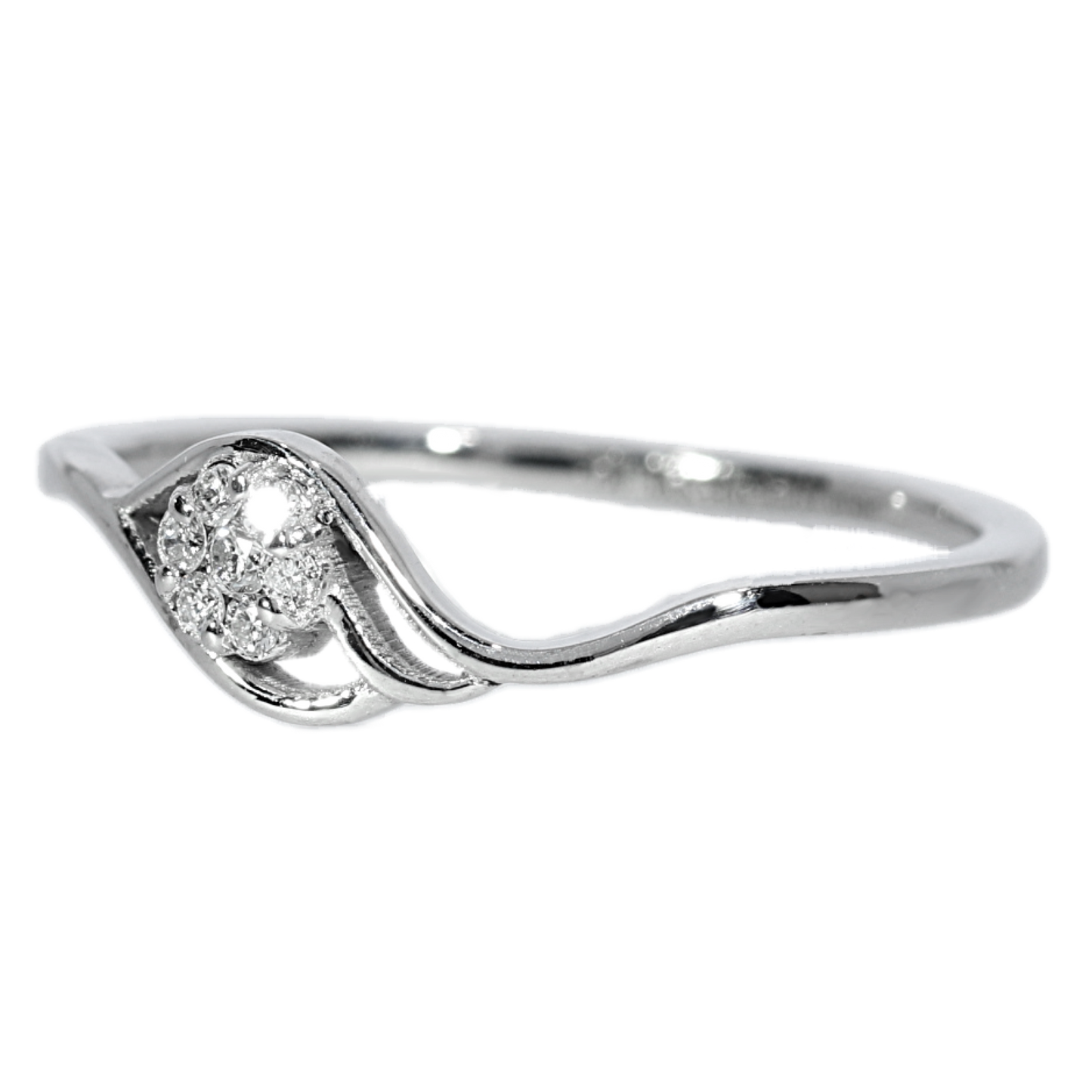 Anillo Compromiso Diamantes - Oro Blanco 18kt