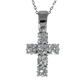 Cruz Diamantes - Oro Blanco 18kt