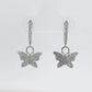 Aros Argolla Mariposas - Oro Blanco 14kt