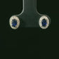Aros Zafiros y Diamantes - Oro Blanco 18kt