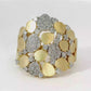Anillo Ancho Diamantes - Oro Amarillo 14kt