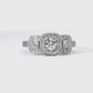 Anillo Compromiso Diamantes - Oro Blanco 18kt