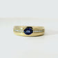 Anillo Zafiro y Diamantes - Oro Amarillo 18kt