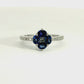 Anillo Zafiros y Diamantes - Oro Blanco 18kt