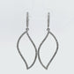 Aros con Diamantes - Oro Blanco 14kt