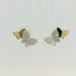 Aros Diamantes Mariposas - Oro Amarillo 14kt