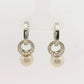 Aros Argolla y Perlas - Oro Blanco 18kt