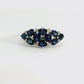 Anillo Zafiros y Diamantes - Oro Blanco 18kt