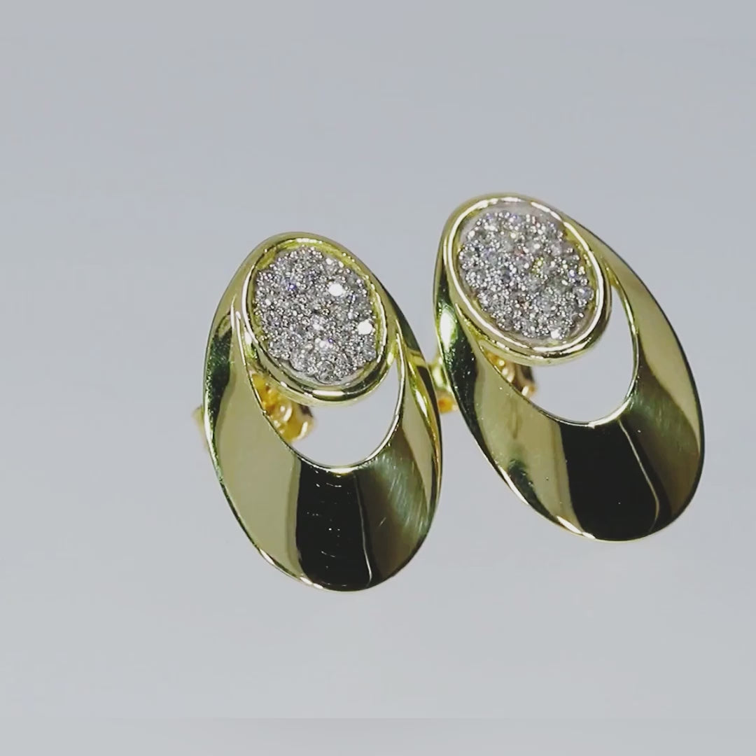 Aros de oro con diamantes hot sale