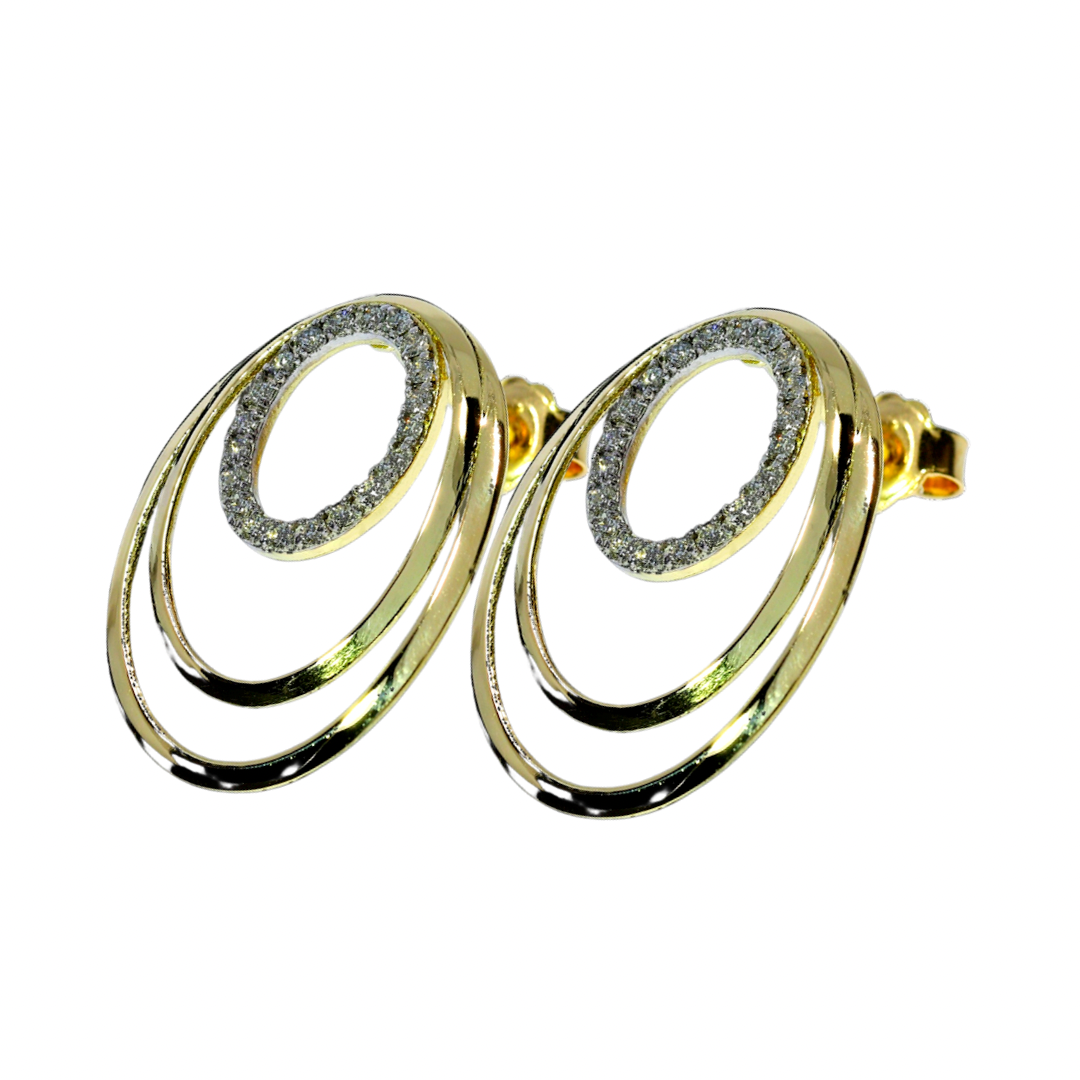 Aros Diamantes - Oro Amarillo 18kt