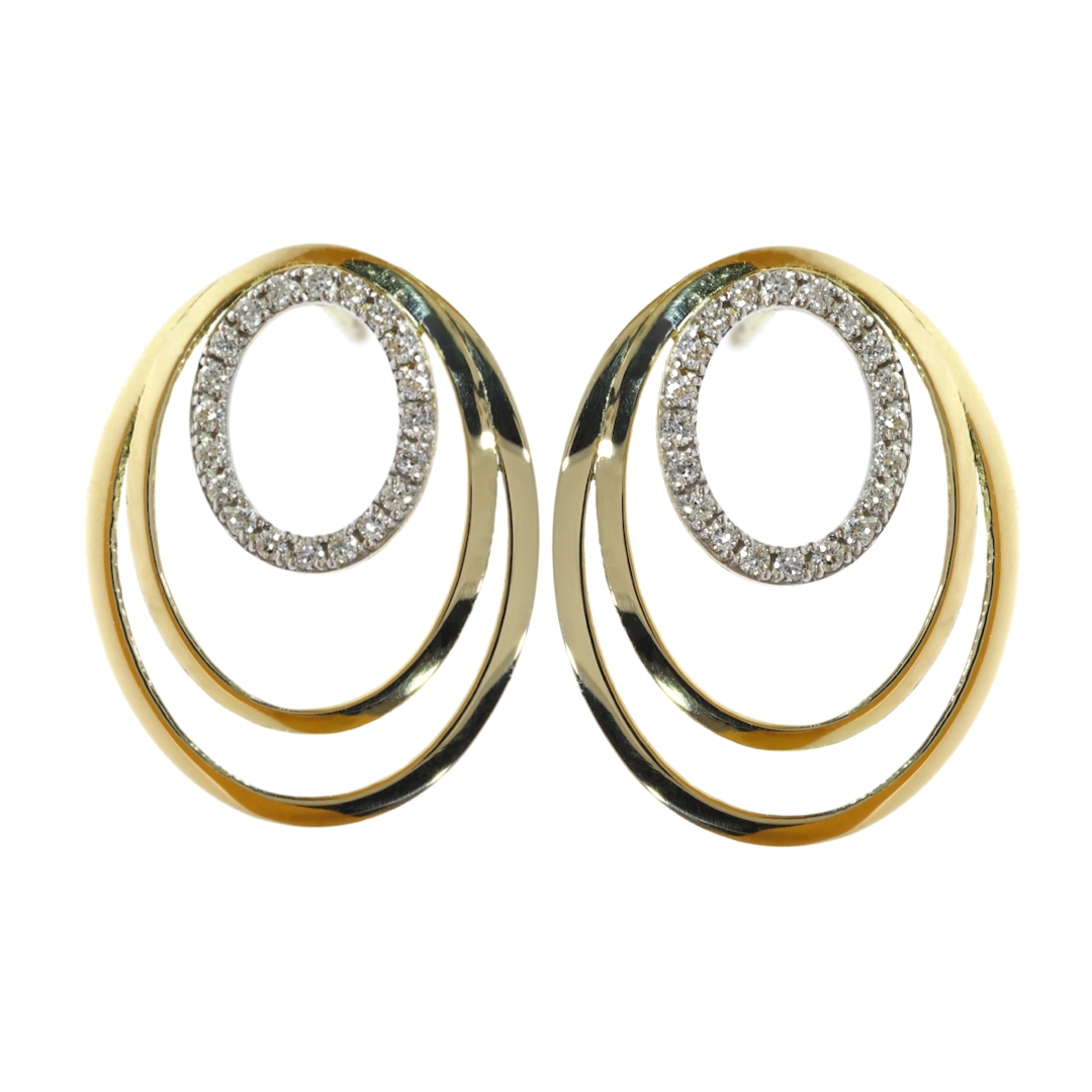 Aros Diamantes - Oro Amarillo 18kt