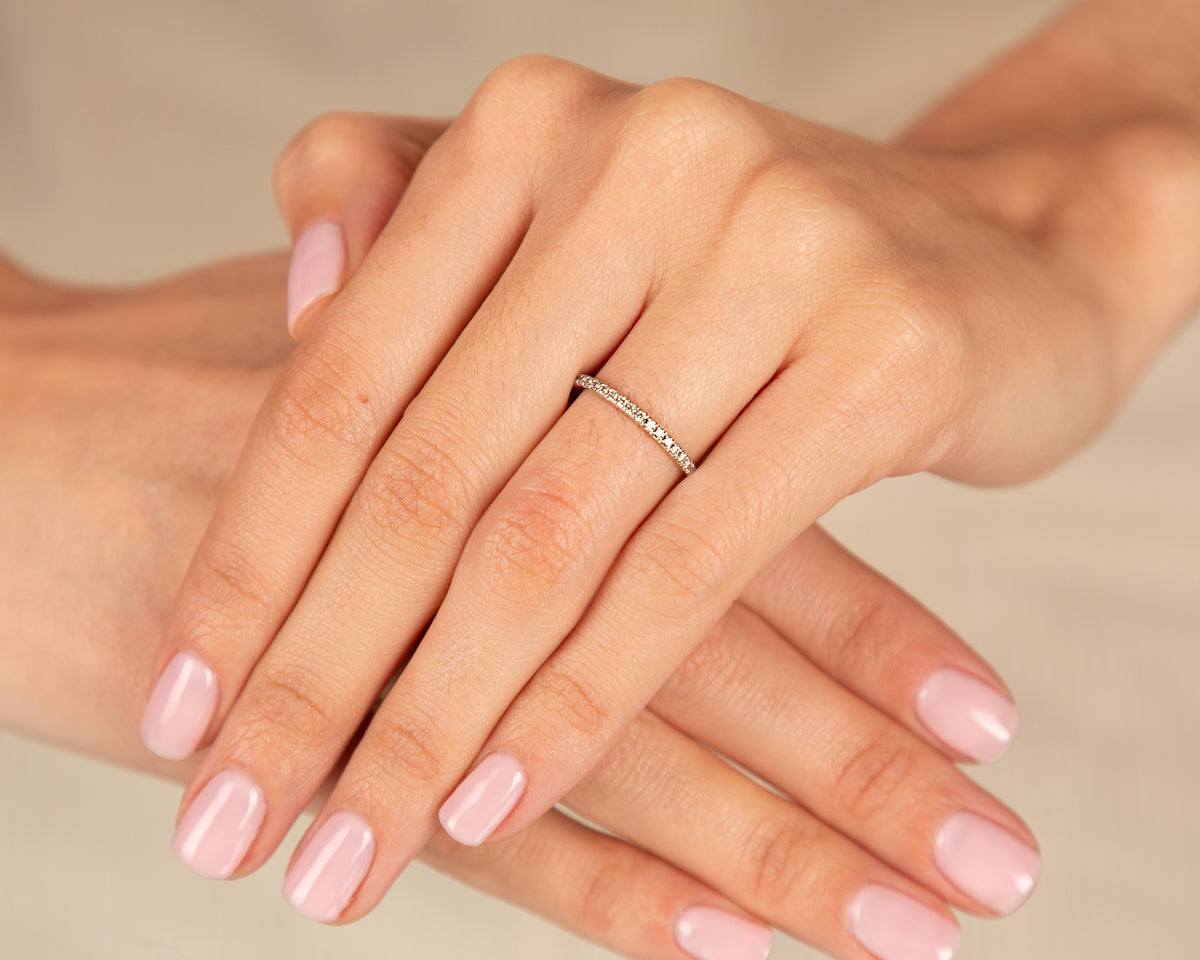 Anillo De Compromiso Ajustable Con Diamantes De Circonita Y Corazón Para Mujer, Rosa, 8