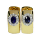 Aros Zafiros y Diamantes - Oro Amarillo 18kt