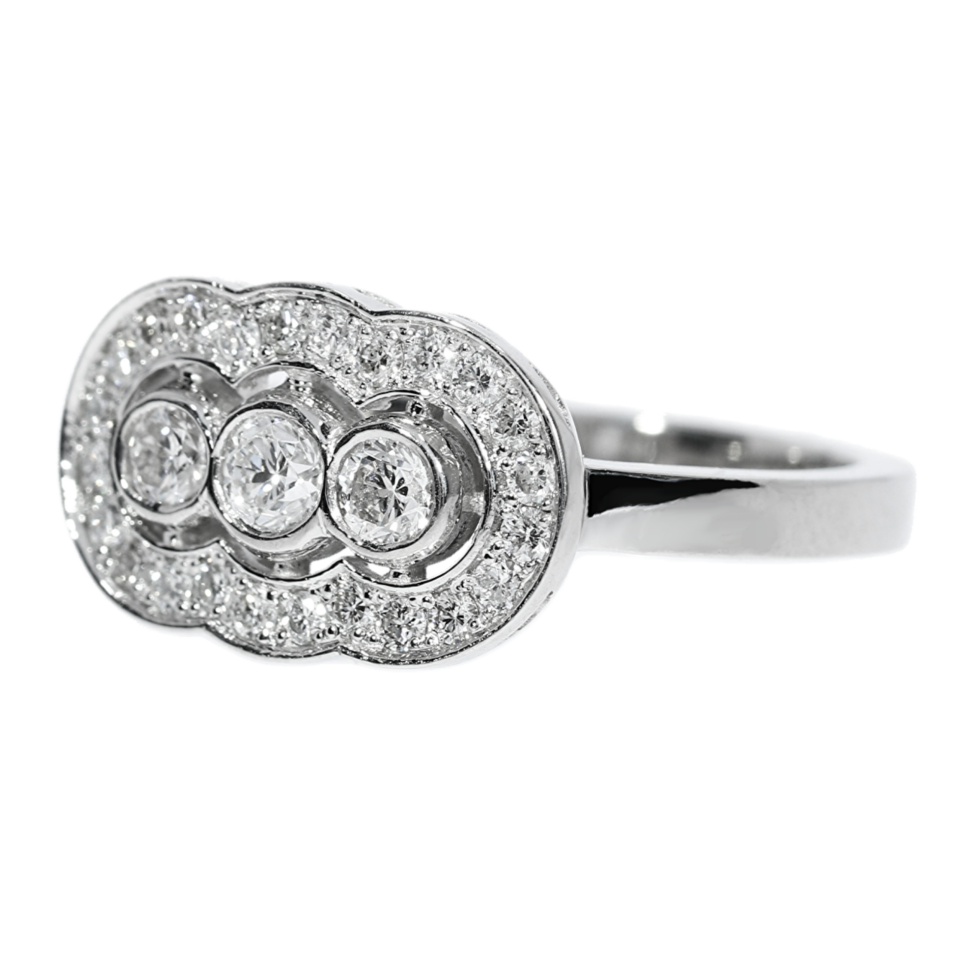 Anillo Compromiso Diamantes Platino – Krauborg