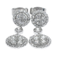 Aros Colgantes Diamantes - Oro Blanco 18kt