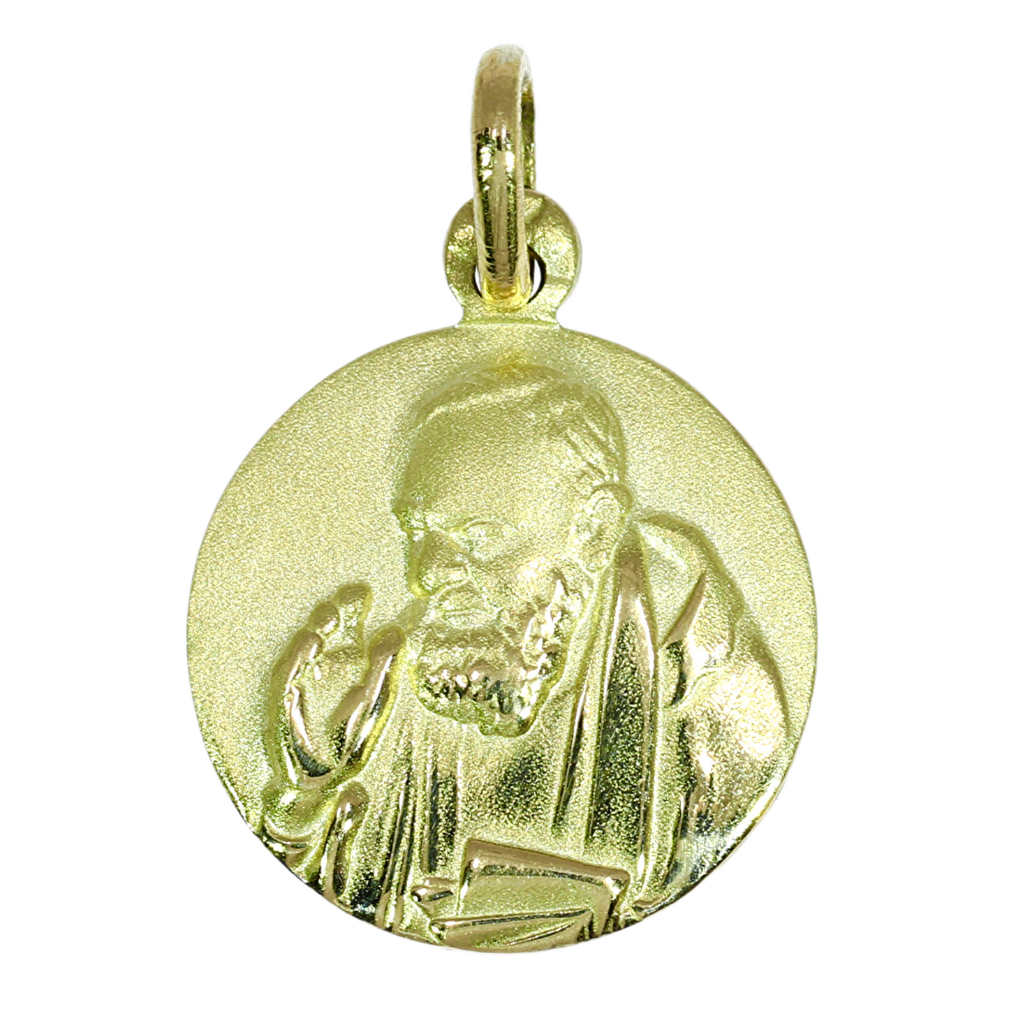 Medalla Padre Pío - Oro Amarillo 18kt
