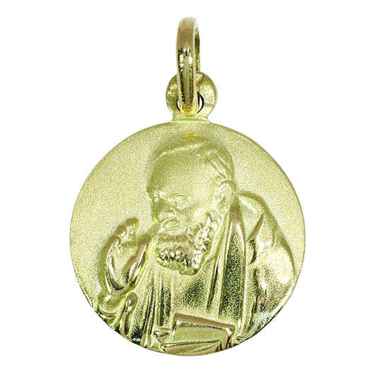 Medalla Padre Pío - Oro Amarillo 18kt